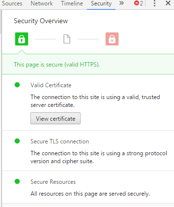 Certificado de seguridad Chrome Peñalara GHC